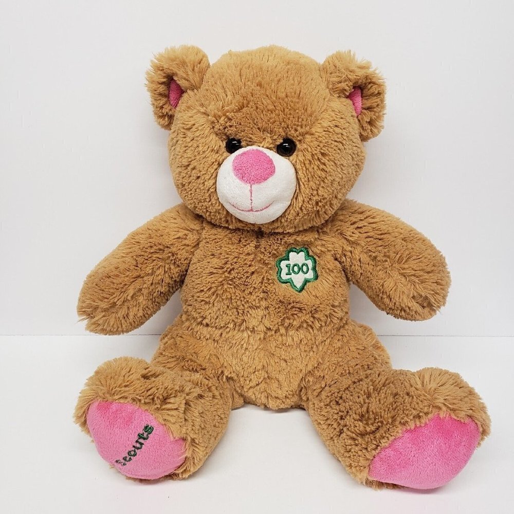 Build a Bear 13" Girl Scouts 100 Year Anniversary Brown Teddy Bear 2012 Plush